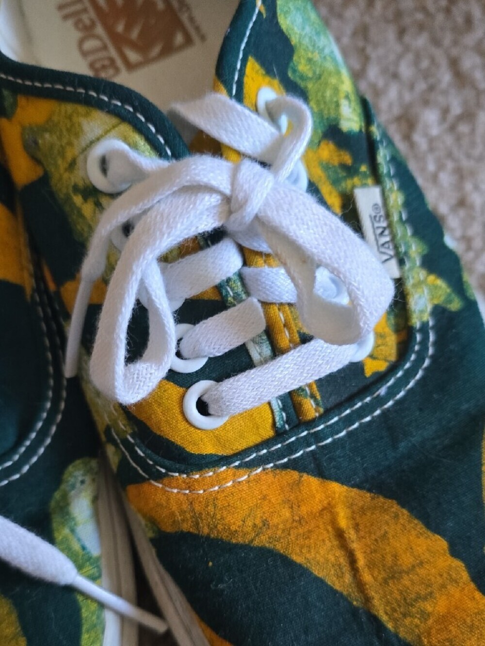 Vans Green & Yellow Women's Canvas Sneakers - Picture 7 of 7